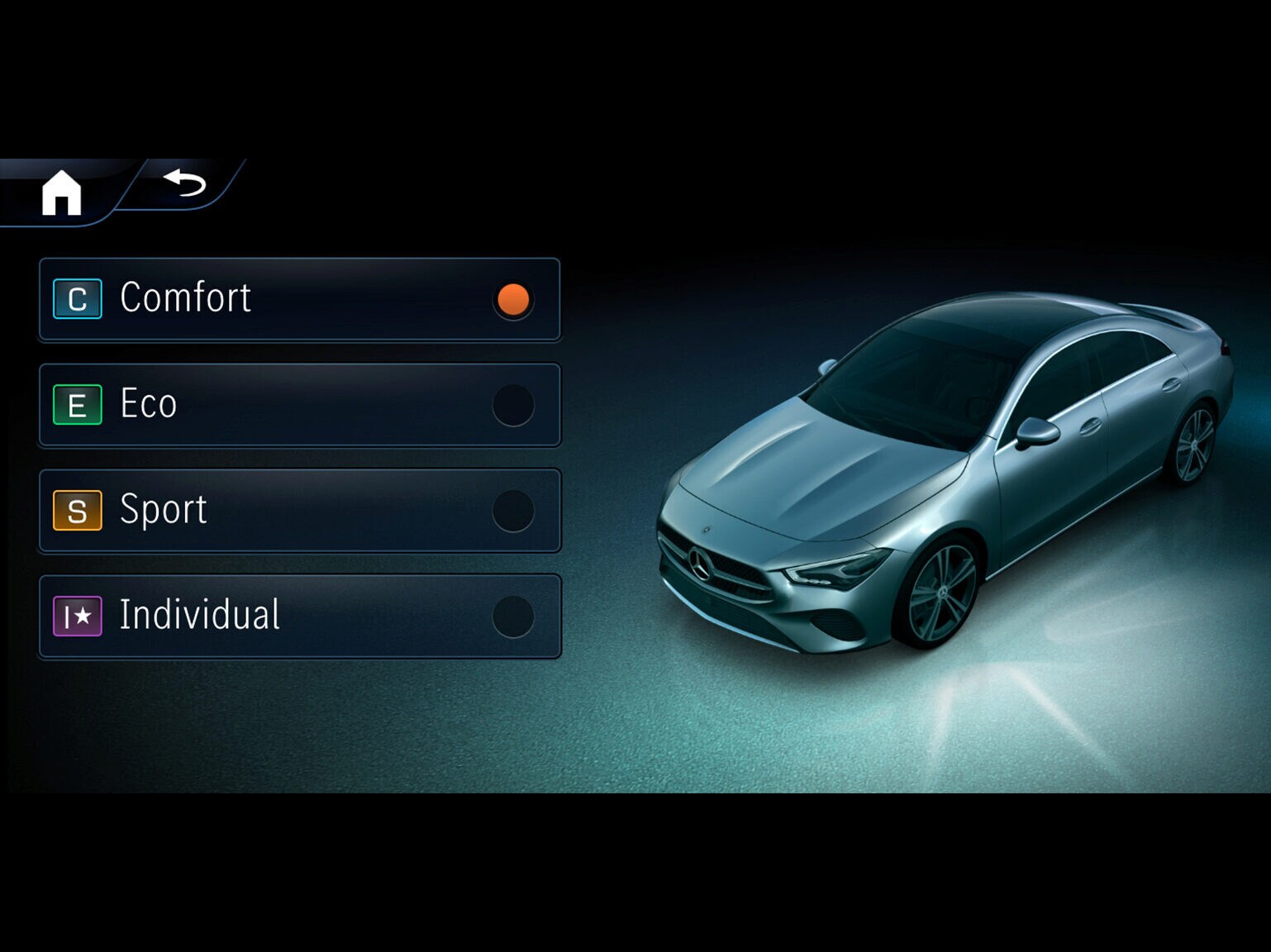 DYNAMIC SELECT no EQE Sedan.