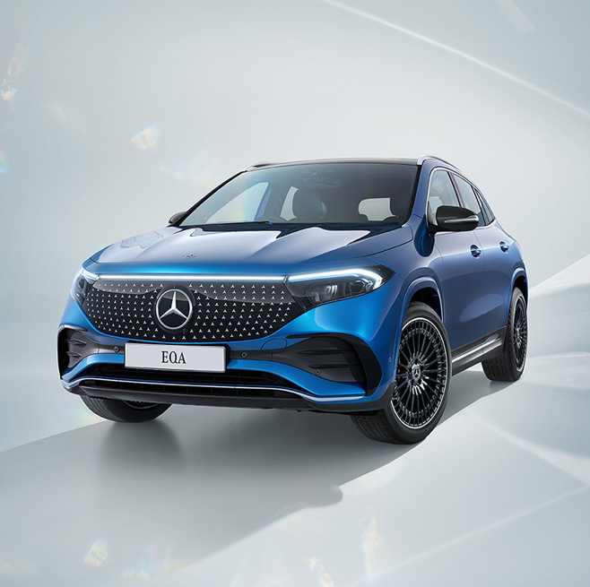 EQA | Mercedes-Benz O EQA da Mercedes-Benz em área produzida digitalmente.