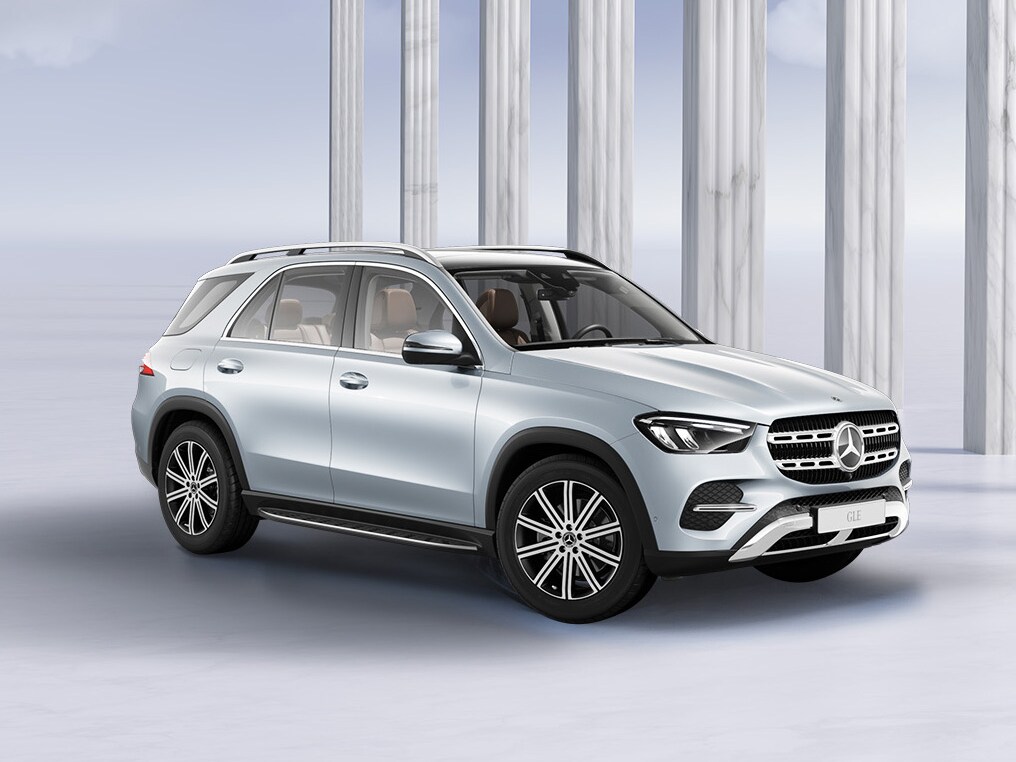 O GLE SUV da Mercedes-Benz em fundo fantasia.