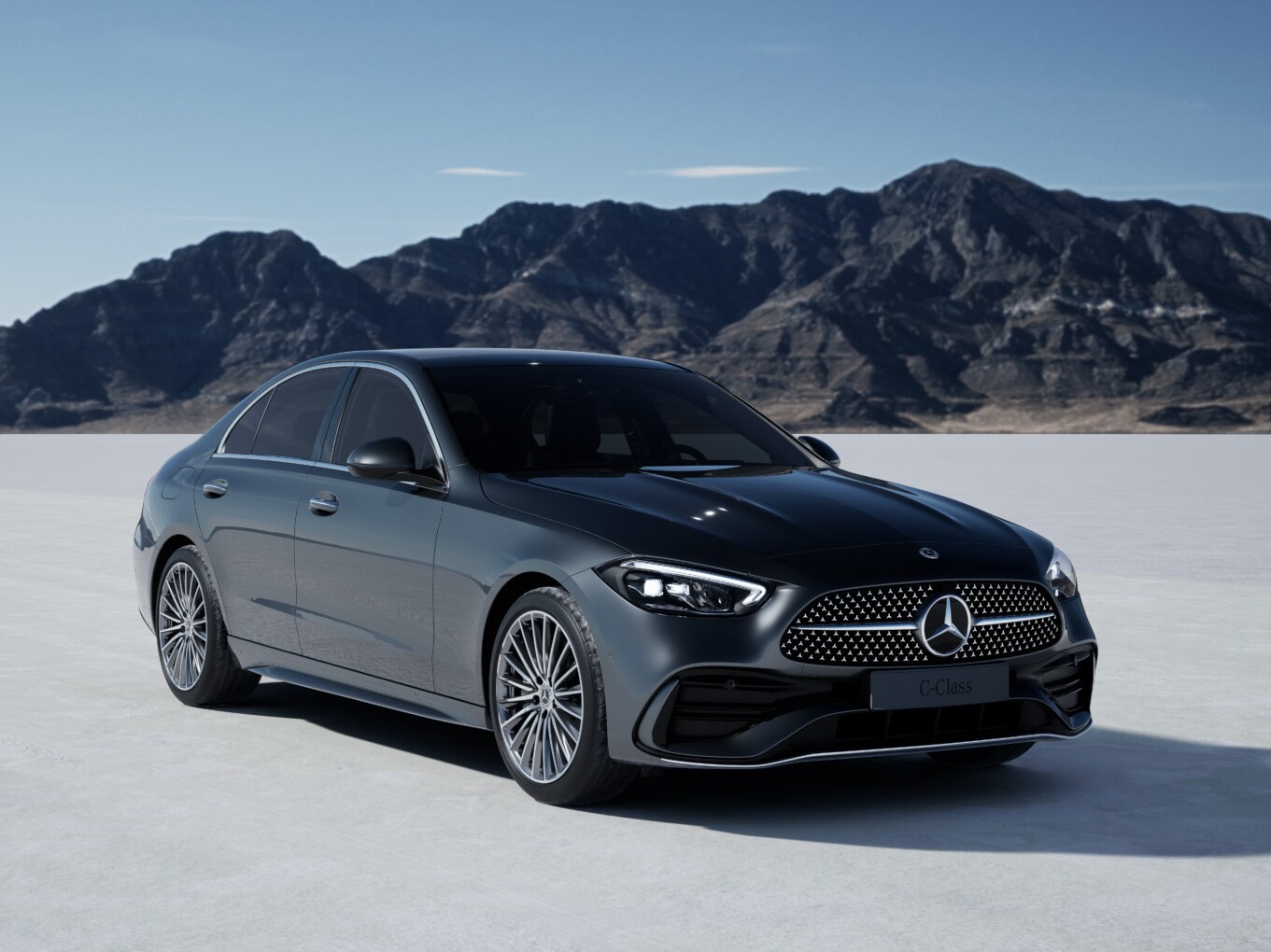 O Classe C da Mercedes-Benz em um ambiente externo.