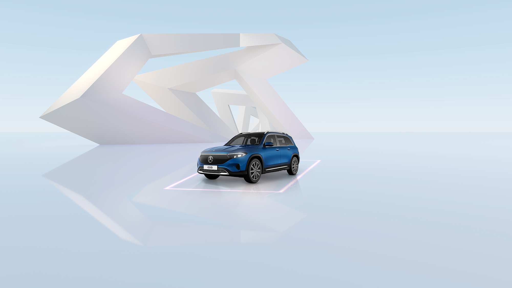 EQB | Mercedes-Benz O EQB da Mercedes-Benz em área produzida digitalmente.