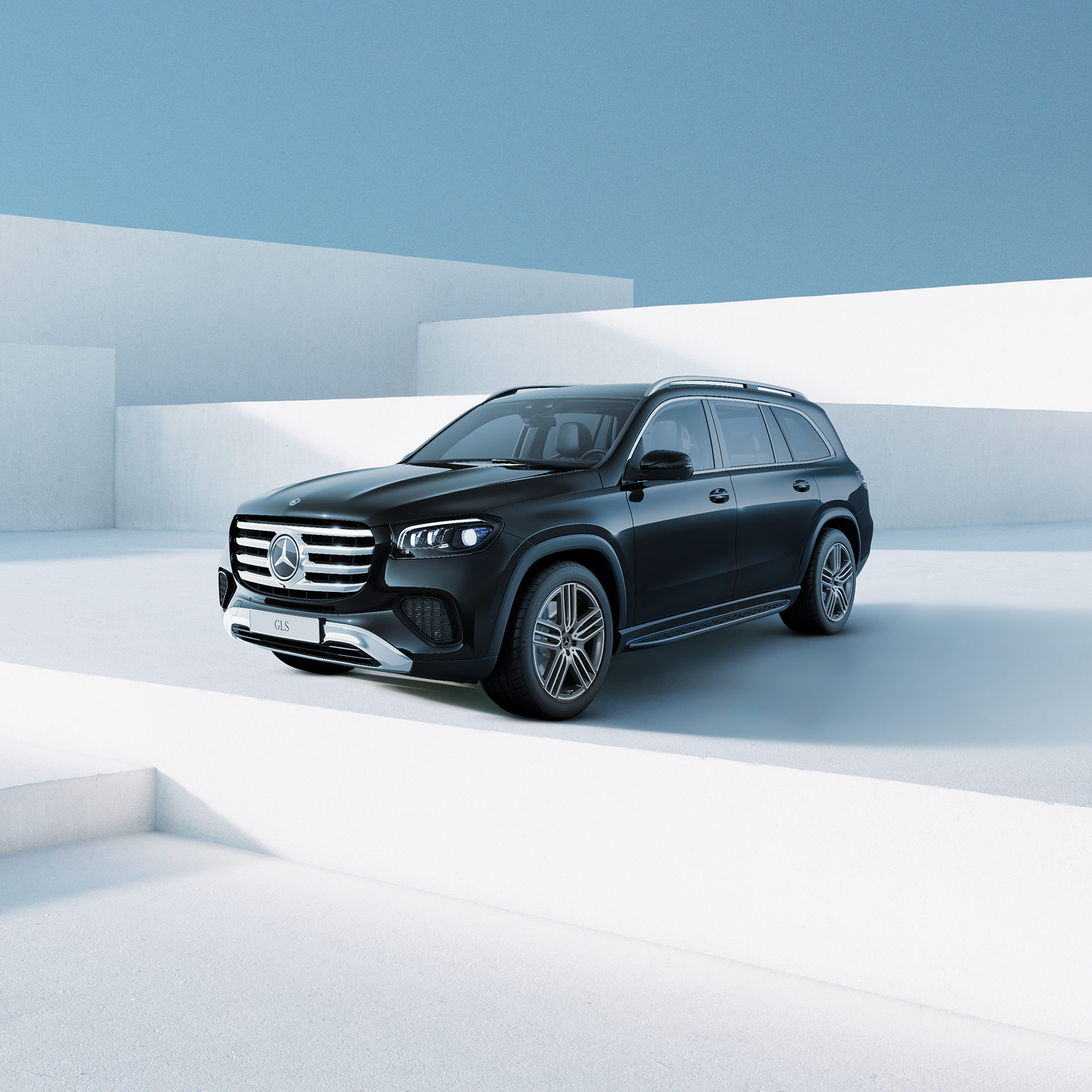 GLS | Mercedes-Benz O GLS da Mercedes-Benz em ambiente fantasia.