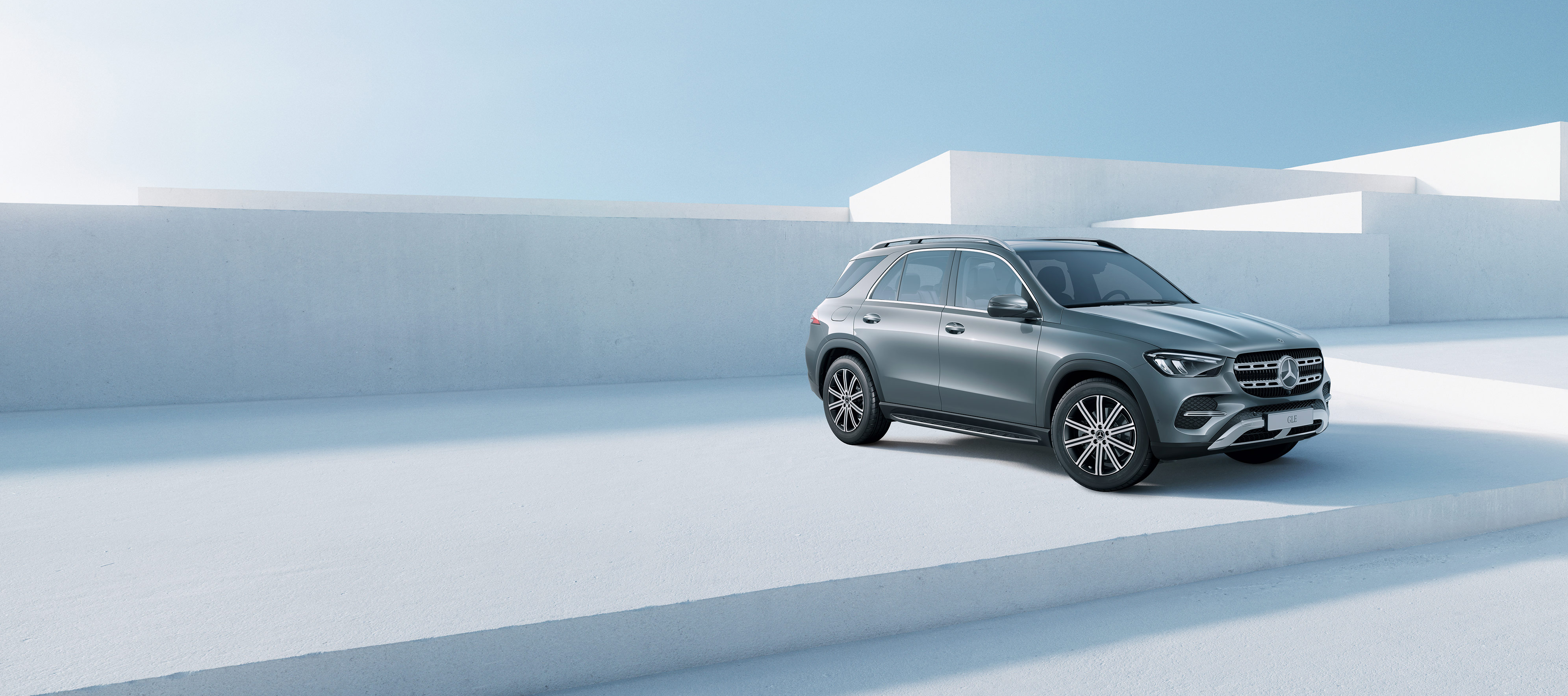 GLE SUV | Mercedes-Benz O GLE SUV da Mercedes-Benz em ambiente criado digitalmente.