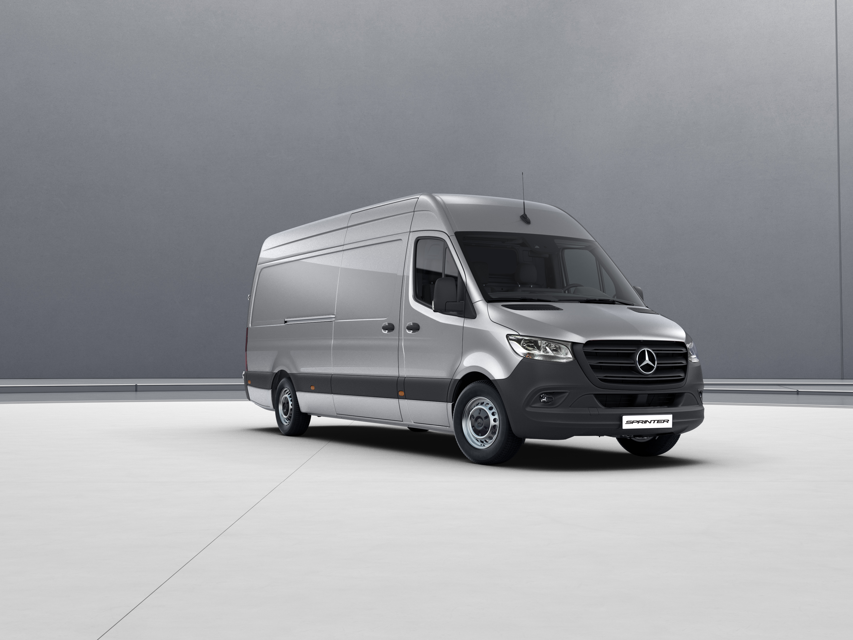 Sprinter Furgão - Mercedes-Benz Uma visão diagonal do Sprinter Furgão da Mercedes-Benz.
