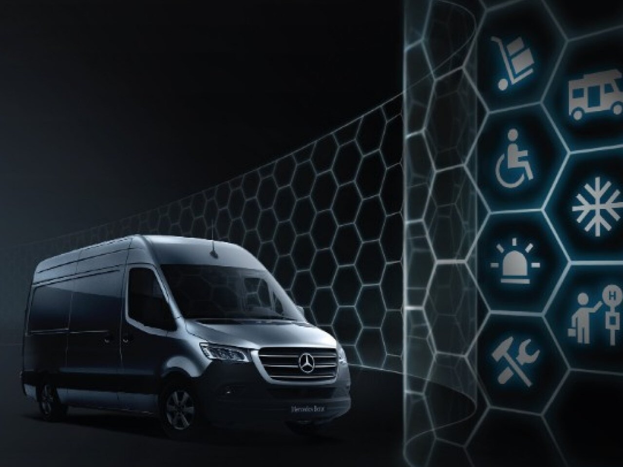 O Sprinter Furgão da Mercedes-Benz com uma solução industrial da VanSolution.