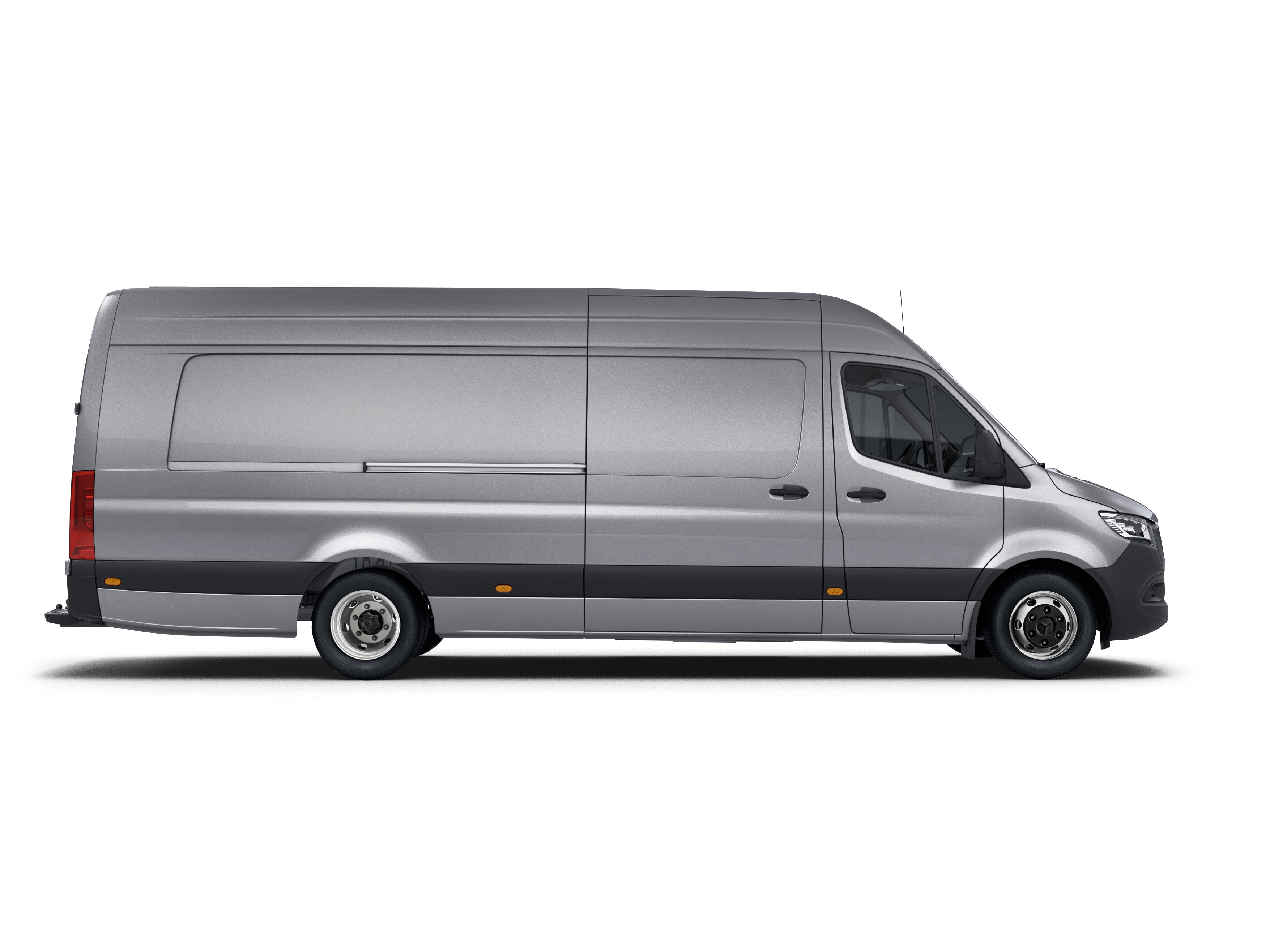 O Sprinter Furgão extra longo estendida com teto alto.