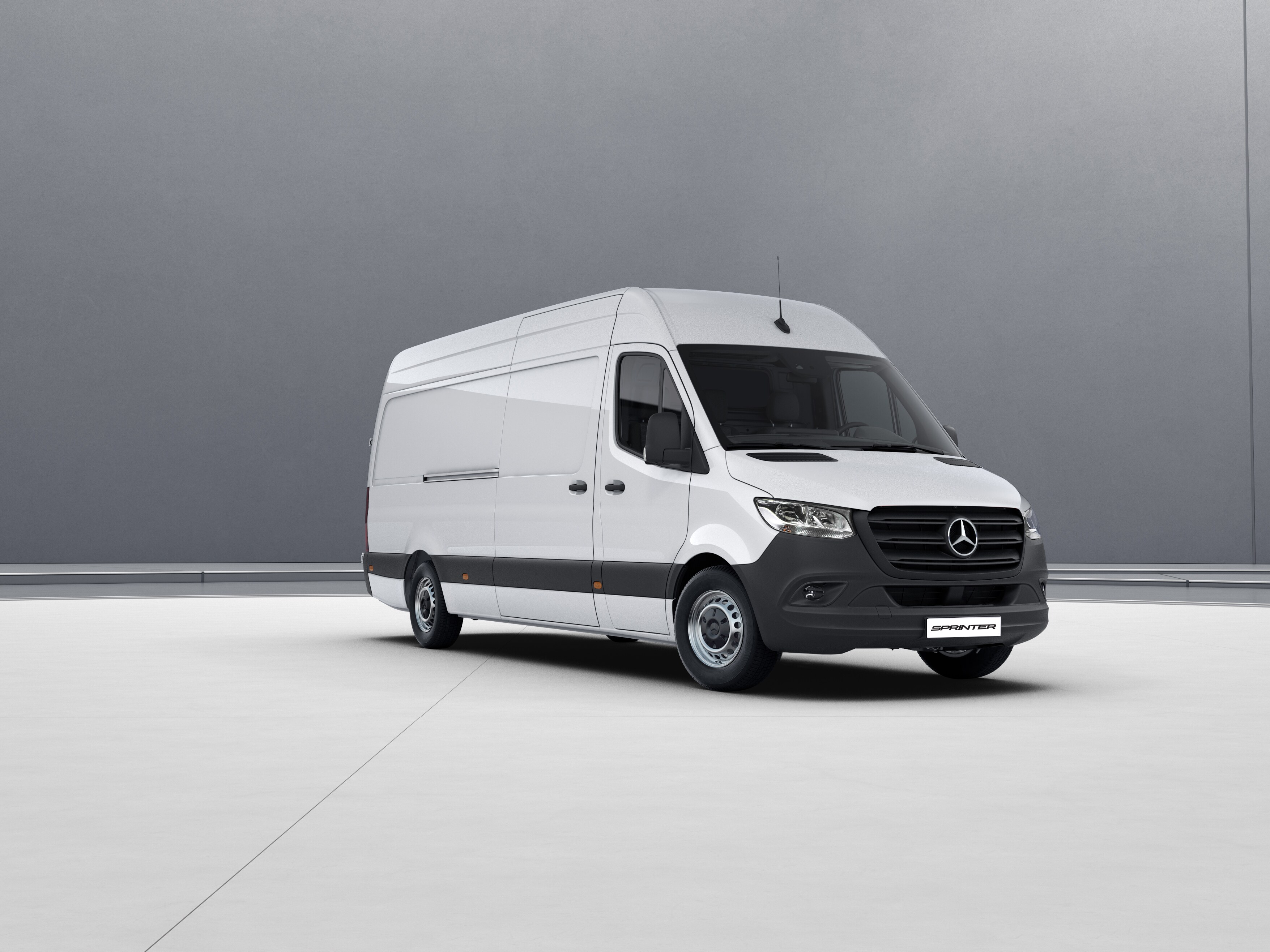 O furgão Sprinter da Mercedes-Benz na linha de equipamento BASE.