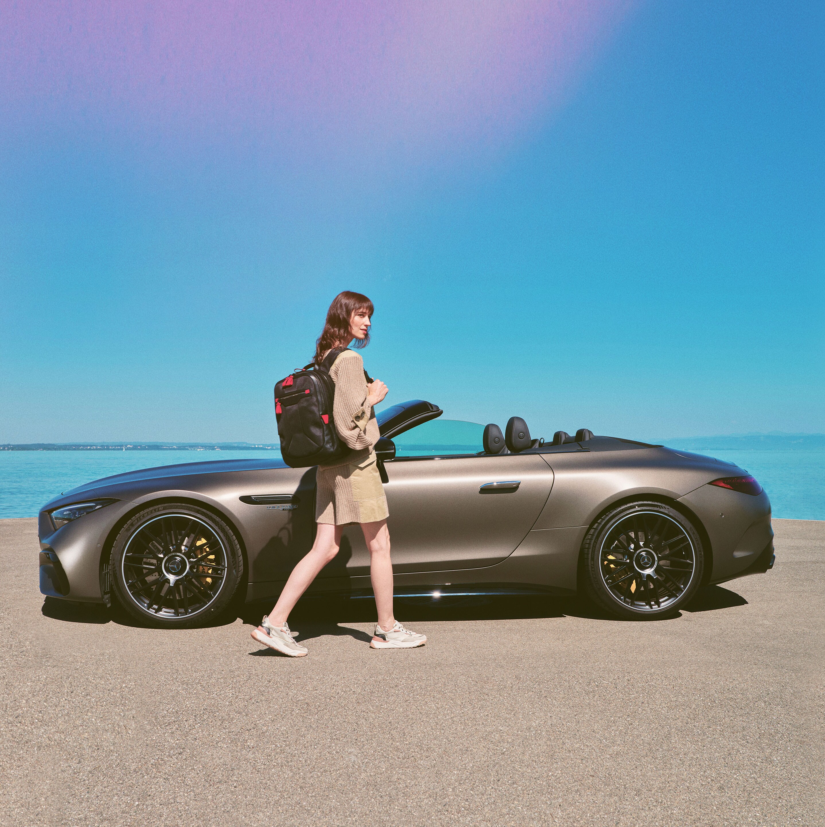 Mercedes-Benz na praia