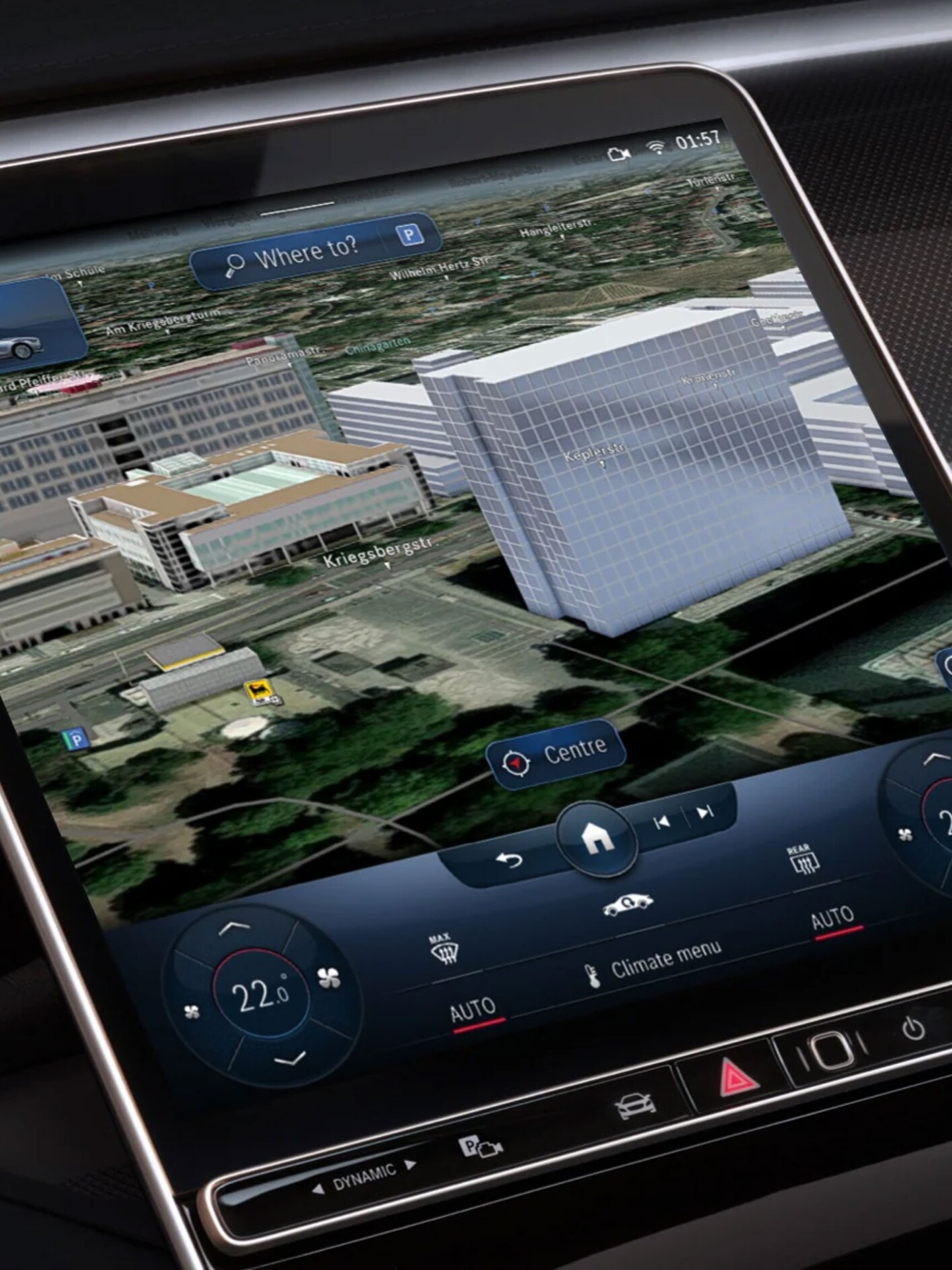 A navegação com Imagens de satélite.