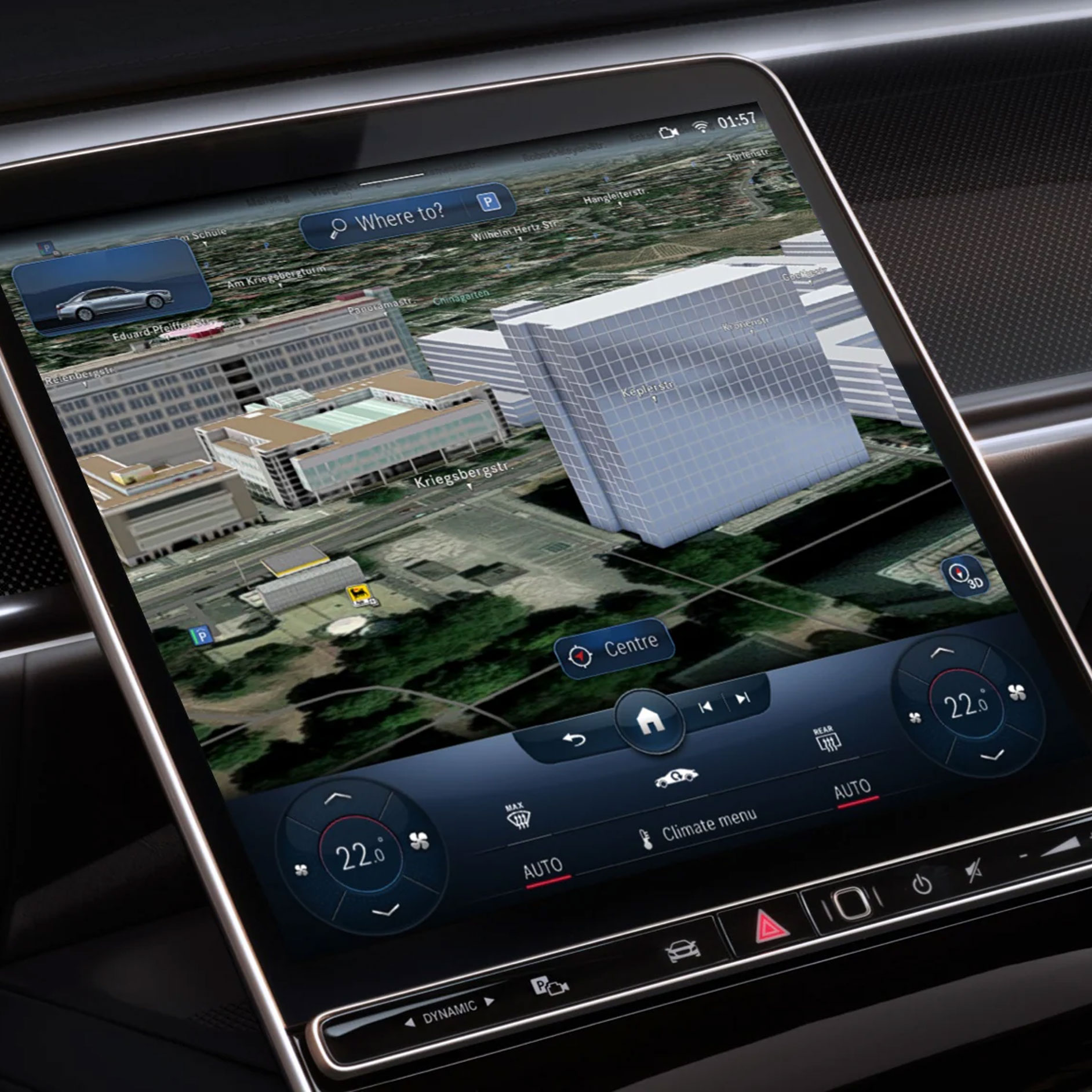 Imagens de satélite | Navegação | Mercedes-Benz A navegação com Imagens de satélite.