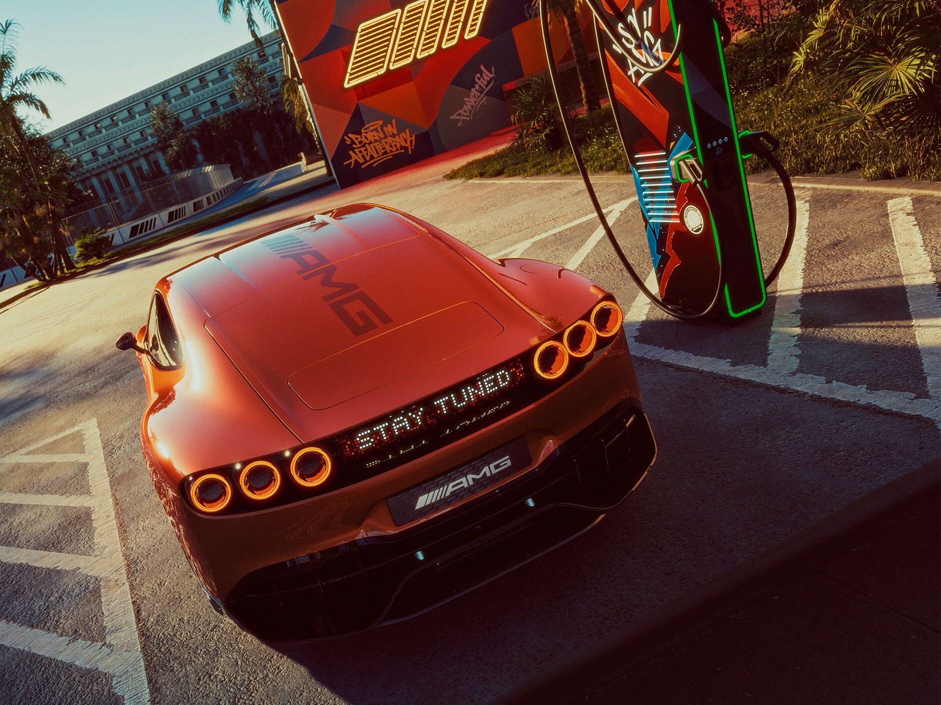 O carregamento ultrarrápido do novo CONCEPT AMG GT XX com arquitetura elétrica AMG (AMG.EA) da Mercedes-AMG.