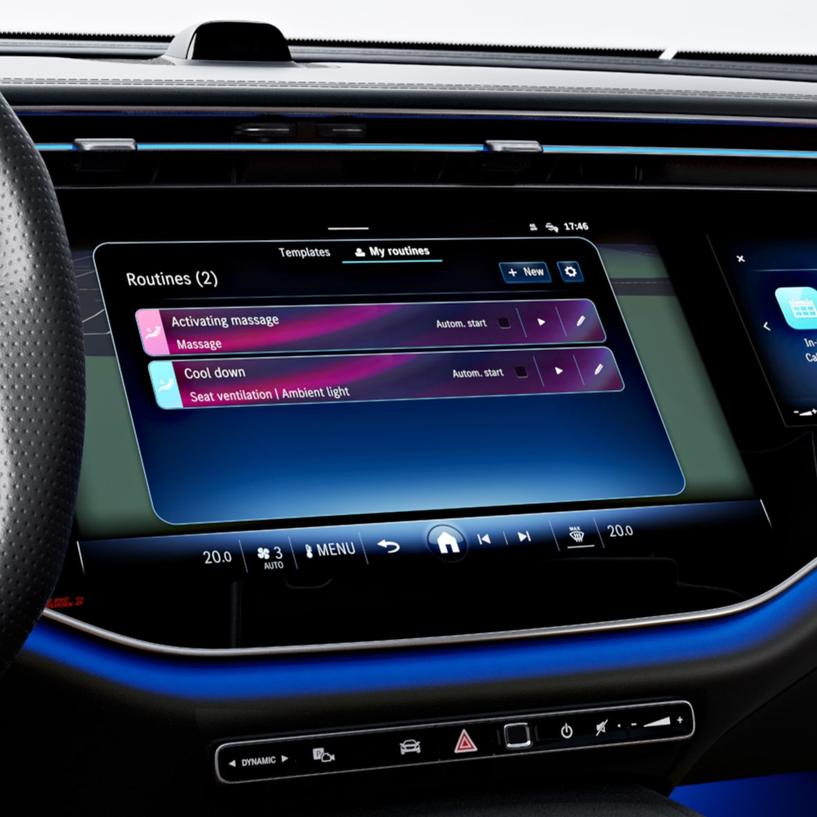 O interior do Classe E Sedan da Mercedes-Benz.