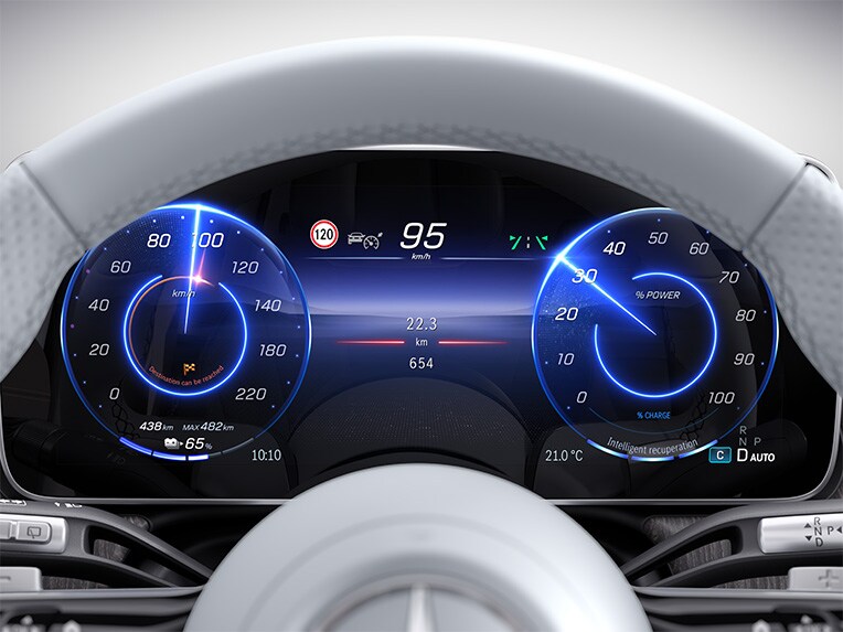 O assistente ECO no novo EQS SUV da Mercedes-EQ.