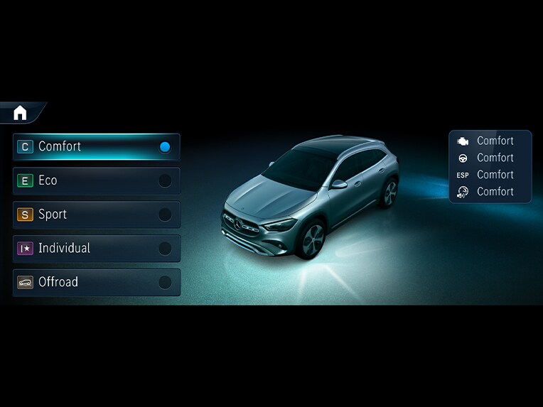 DYNAMIC SELECT no novo Mercedes-Benz GLA.