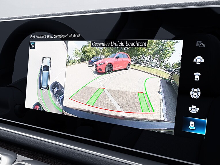 O display de mídia do Mercedes-Benz GLS.