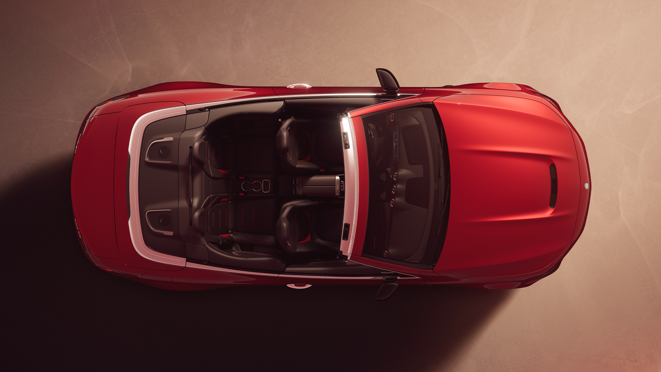 Dentro do AMG | A marca | Mercedes-AMG Visão panorâmica do CLE Cabriolet da Mercedes-AMG.