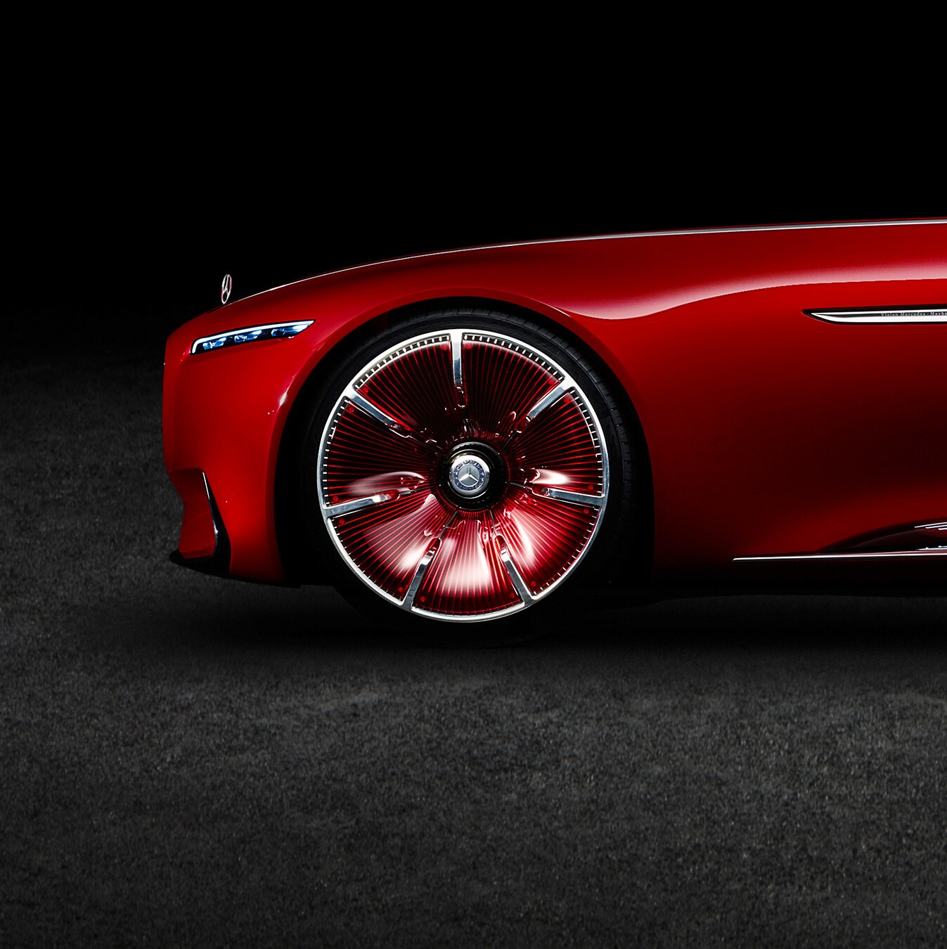 Vista lateral do Vision Mercedes-Maybach 6