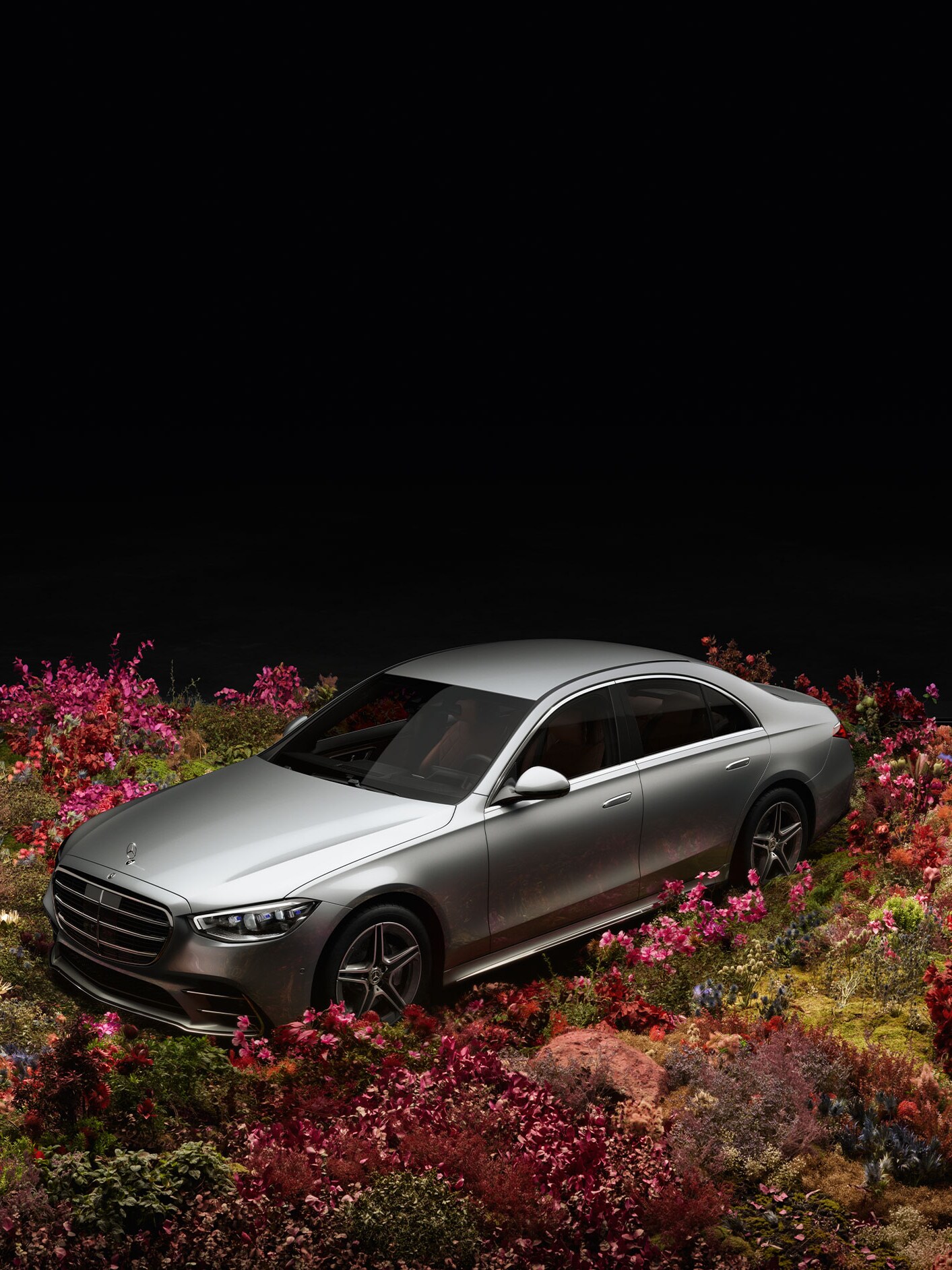 Uma imagem que mostra a tecnologia por trás dos trens de força da Mercedes-Benz.