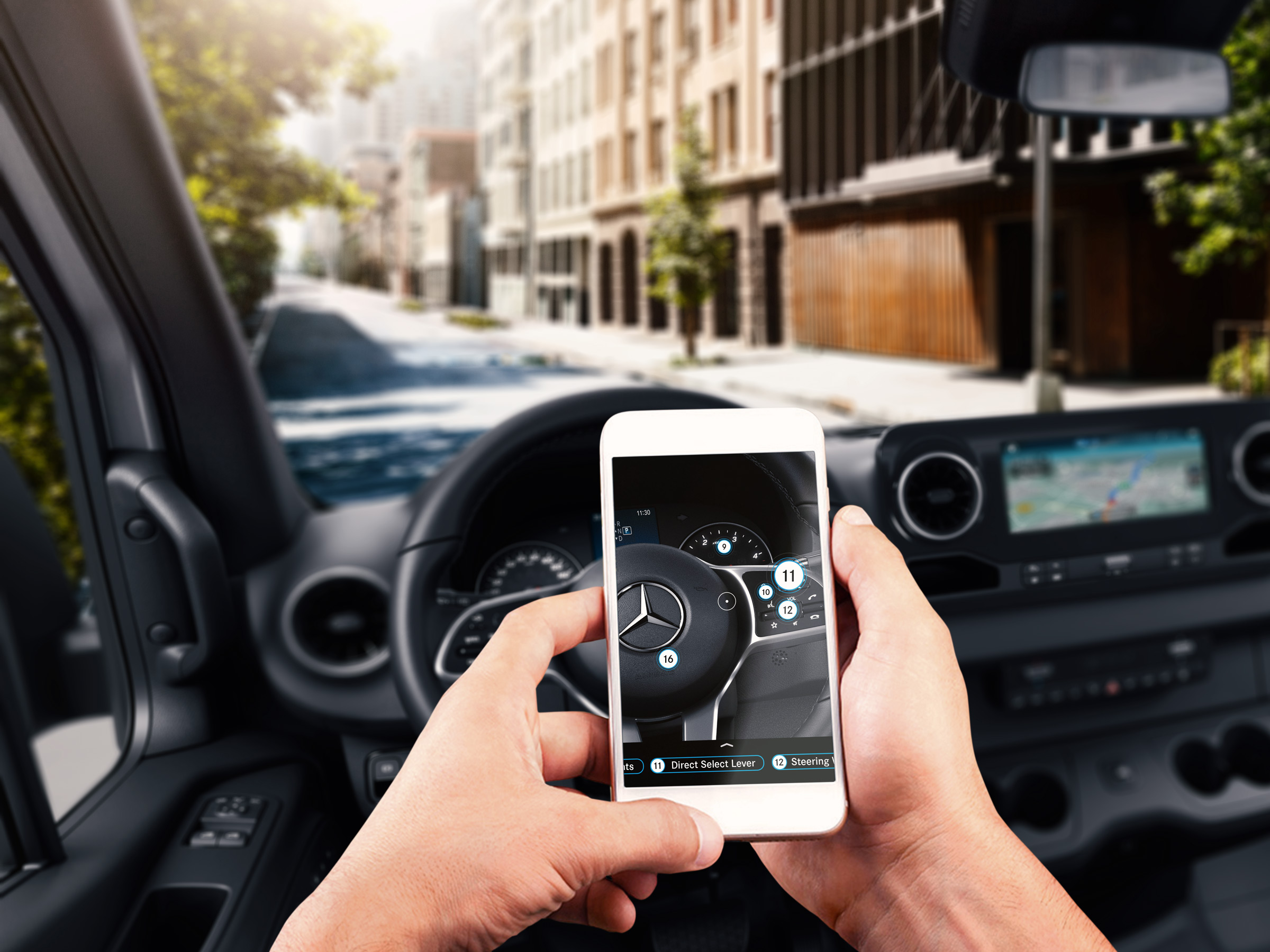 Realidade aumentada do Ask Mercedes | Vans Mercedes-Benz Realidade aumentada do Ask Mercedes.