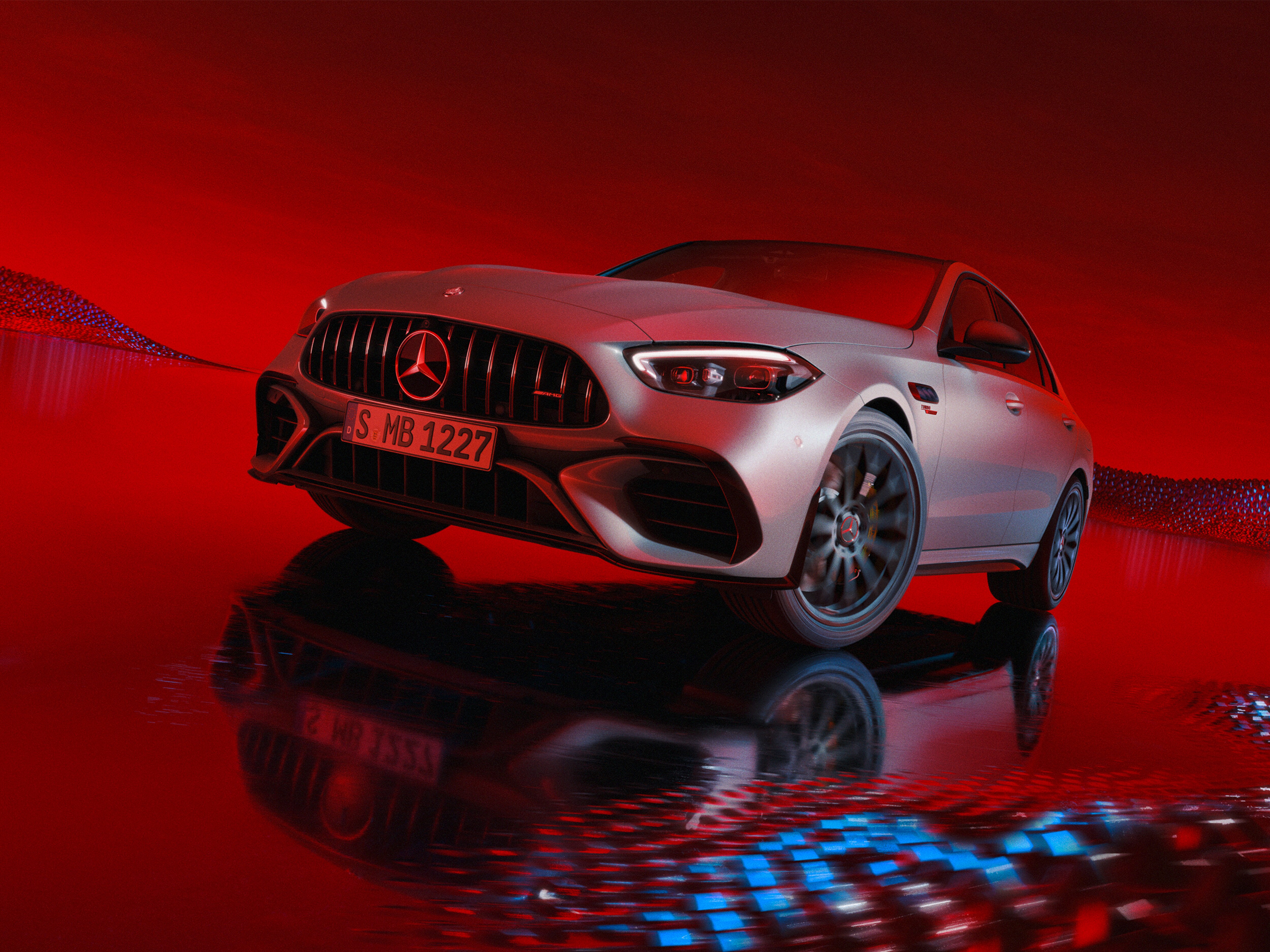 O Classe C da Mercedes-Benz em um ambiente externo.
