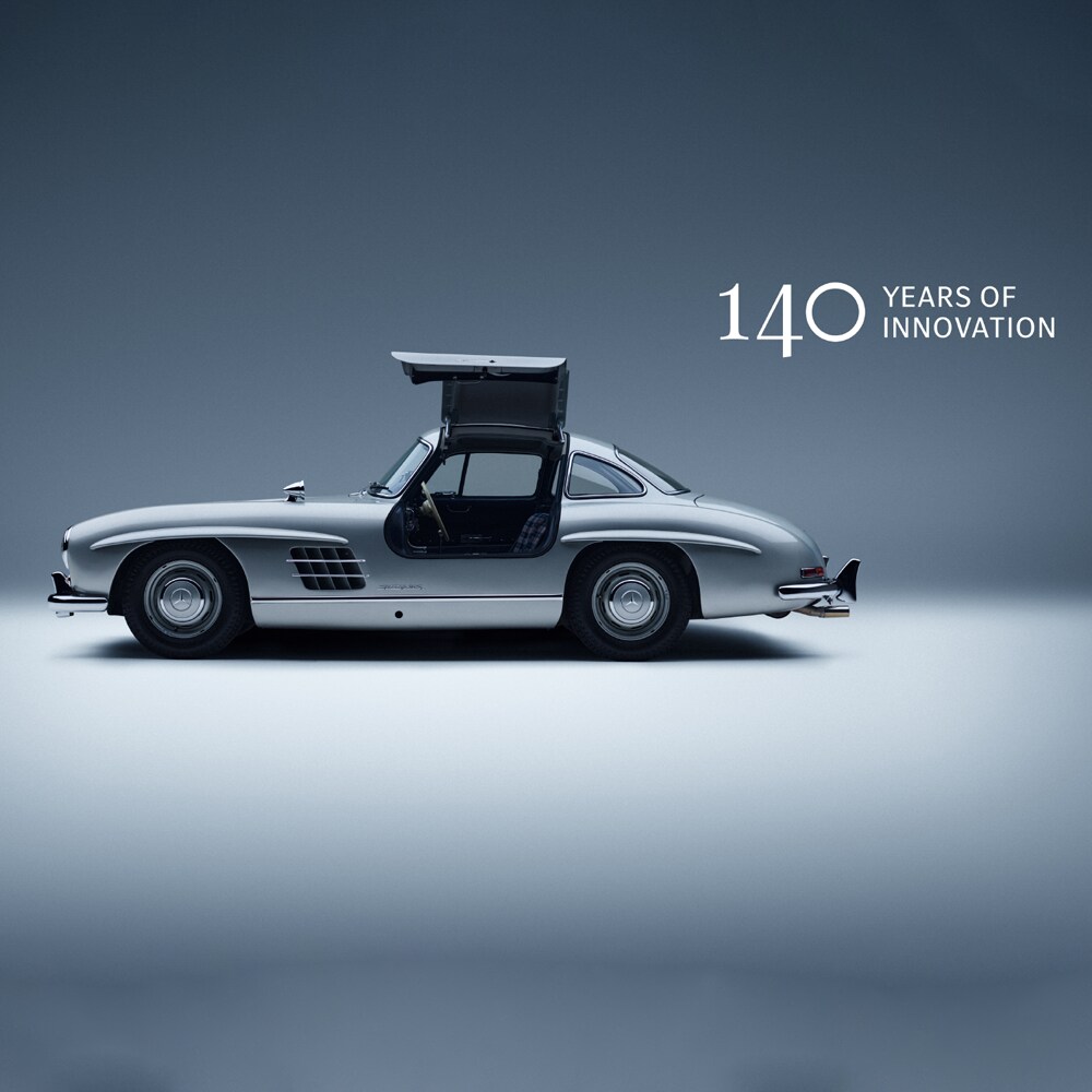 Um modelo Mercedes-Benz em imagem conceitual dos 140 anos de inovação da Mercedes-Benz.